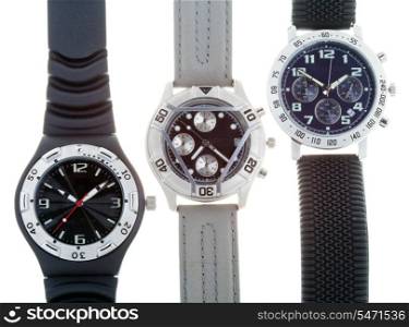 Wrist watches with several dials