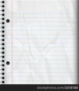 writing pad. a large image of a ruled or lined spiral bound writing pad