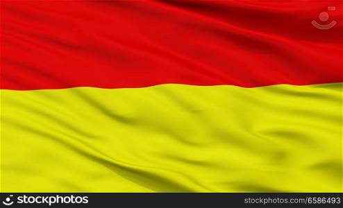Wroclaw City Flag, Country Poland, Closeup View. Wroclaw City Flag, Poland, Closeup View