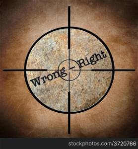 Wrong - right target concept
