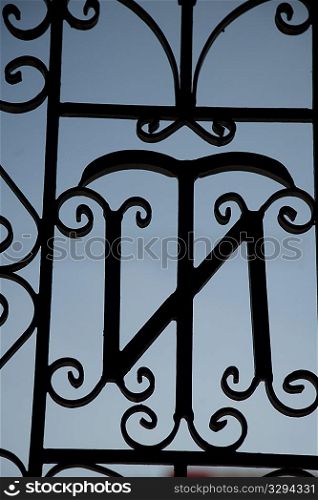 ""Wrought iron gate detail"
