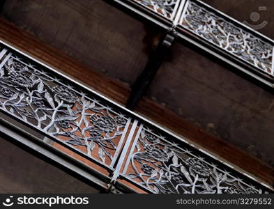 Wrought Iron Railing in the Chelsea Hotel in Manhattan, New York City, U.S.A.