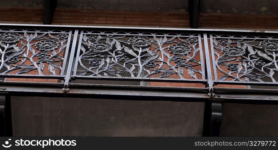 Wrought Iron Railing in the Chelsea Hotel in Manhattan, New York City, U.S.A.