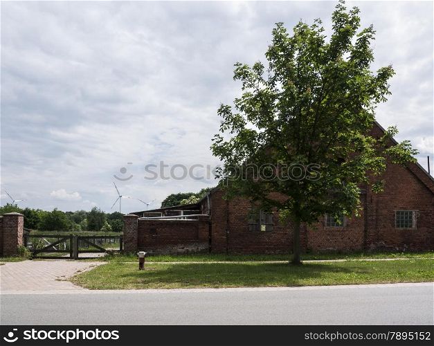 Wusterhausen / Dosse, district full, Ostprignitz-Ruppin, Land Brandenburg, Germany - barn from bricks