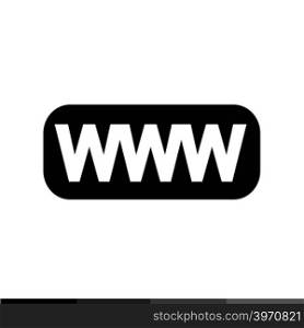WWW sign icon, World wide web symbol icon illustration design