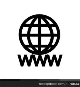 WWW sign icon, World wide web symbol icon illustration design