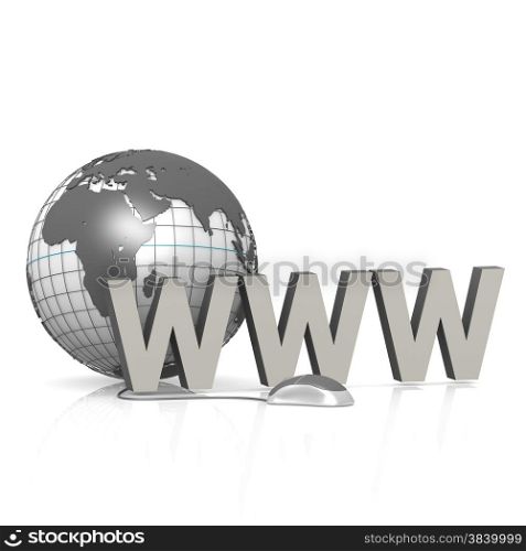 WWW with globe