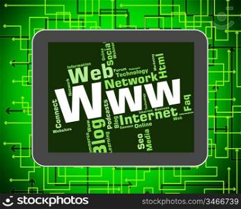 Www Word Indicating World Wide Web And Web Site