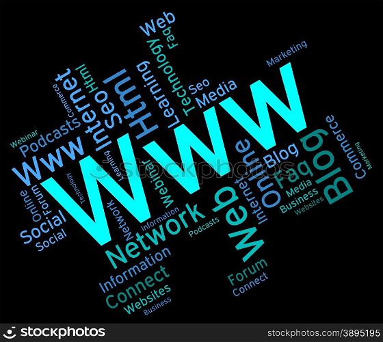 Www Word Representing World Wide Web And Web Site