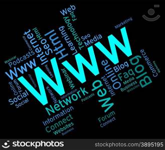 Www Word Representing World Wide Web And Web Site