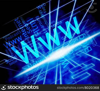 Www Word Representing World Wide Web And Web Site