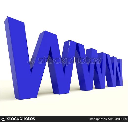 Www Word Showing Online Websites Or Internet. Www Word In Blue Showing Online Websites Or Internet