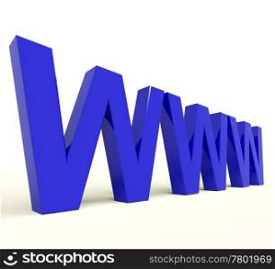 Www Word Showing Online Websites Or Internet. Www Word In Blue Showing Online Websites Or Internet