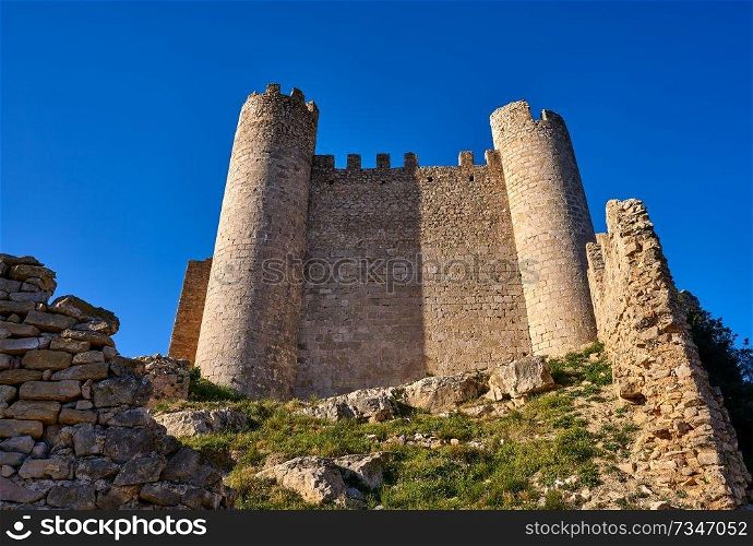 Xivert castle in Alcala de Chivert of Castellon Templarios of Spain twin towers