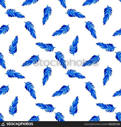 XMAS watercolor Branch Pine Tree Seamless Pattern in Blue Color. Hand Painted Floral Branches fir tree background or wallpaper for Ornament, Wrapping or Christmas Gift.. XMAS watercolor Branch Pine Tree Seamless Pattern in Blue Color. Hand Painted Floral Branches fir tree background or wallpaper for Ornament, Wrapping or Christmas Gift