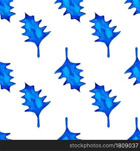 XMAS watercolor Poinsettia Seamless Pattern in Blue Color. Hand Painted fir tree background or wallpaper for Ornament, Wrapping or Christmas Gift.. XMAS watercolor Poinsettia Seamless Pattern in Blue Color. Hand Painted fir tree background or wallpaper for Ornament, Wrapping or Christmas Gift