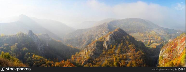 xxxl panorama of a mountains near the Uzice city, Serbia