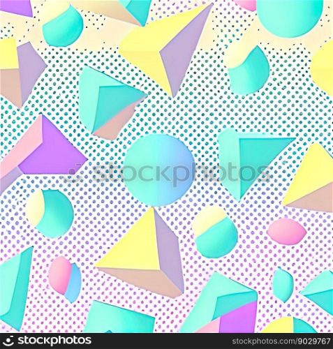 Y2K playful nostalgia geometrical abstract background wallpaper. Y2K playful geometrical nostalgia abstract background