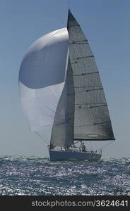 Yacht competes in team sailing event California