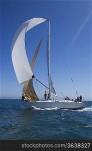 Yacht competes in team sailing event California