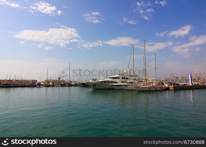 yacht marina in the city of Alicante Spain