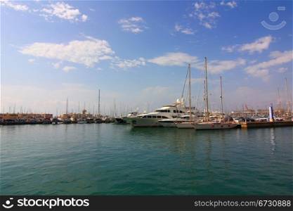 yacht marina in the city of Alicante Spain