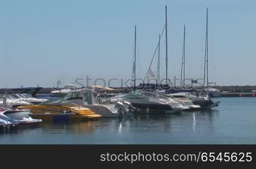 yachts in the port