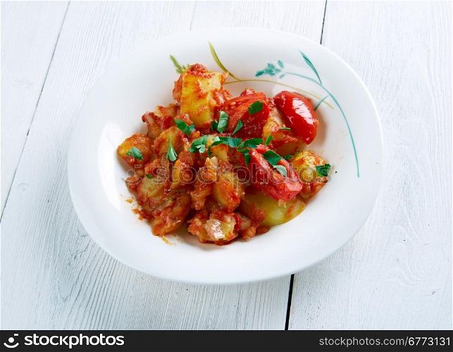 yahniya potatoes - traditional Bulgarian vegetable stew.