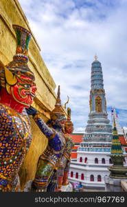 Yaksha statue in Grand Palace complex, Bangkok, Thailand. Yaksha statue, Grand Palace, Bangkok, Thailand