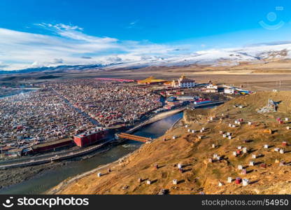 Yarchen Gar, the giant tibetan monastery of Kham in Sichuan, China