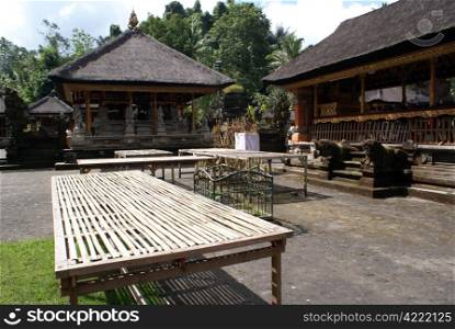 Yard of temple Tirta Empul, Bali, indonesia