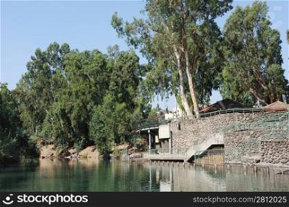 Yardenit on the Jordan River, the place of baptism of Christ and of pilgrimage for Christians.
