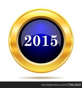Year 2015 icon. Internet button on white background.