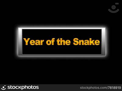Year of the snake.