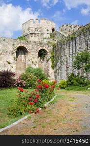 Yedikule Castle (Castle of Sevens Towers) Byzantine architecture in Istanbul, Turkey