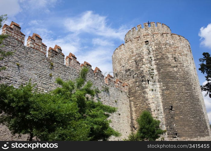 Yedikule Castle (Castle of Sevens Towers) Byzantine architecture in Istanbul, Turkey