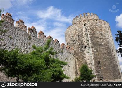 Yedikule Castle (Castle of Sevens Towers) Byzantine architecture in Istanbul, Turkey