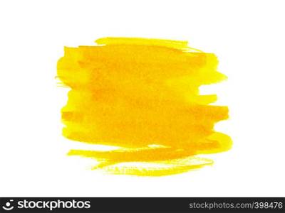 Yellow abstract background in watercolor style