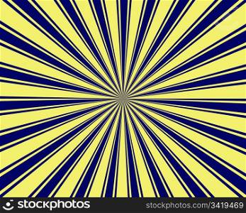 Yellow and Blue Lines Ray Burst Background