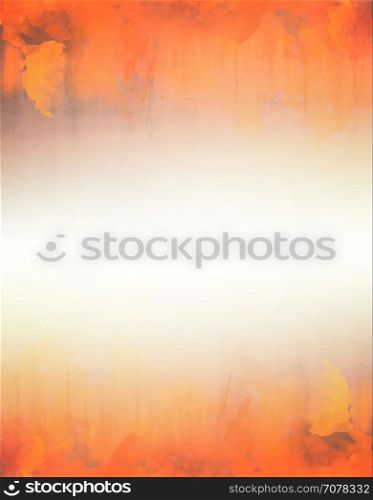 Yellow and orange watercolor abstract background texture with copy space