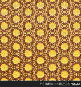 Yellow and textured moroccan pattern artwork