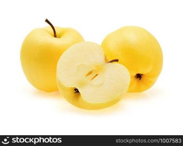 Yellow Apple isolated on white background