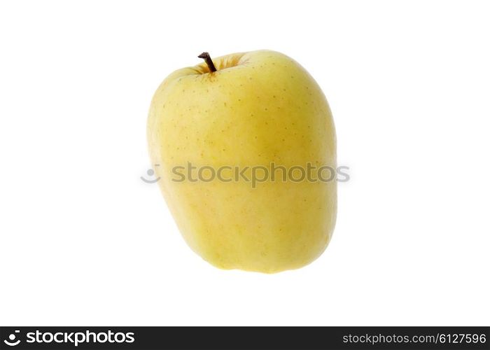 Yellow apple. Isolated on white background