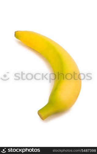Yellow banana isolated on the white background