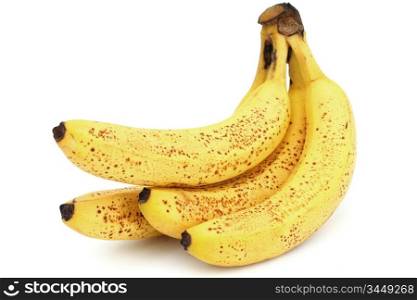yellow bananas isolated on white