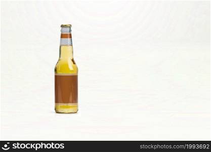 Yellow Beer Bottle Mock-Up isolated - Blank Label