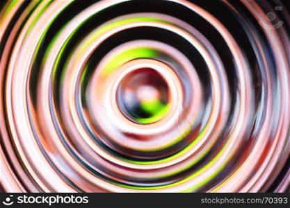 Yellow - black abstract background with defocused concentric circles