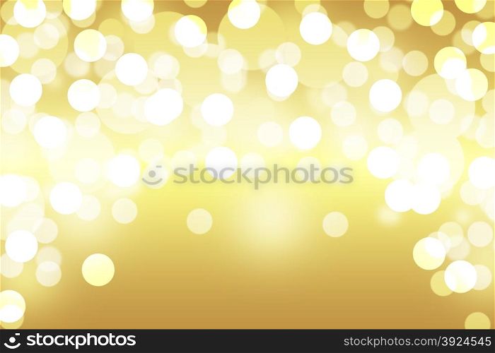 Yellow bokeh blurred abstract light festive background