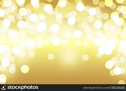 Yellow bokeh blurred abstract light festive background