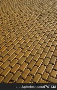Yellow ceramic pavement